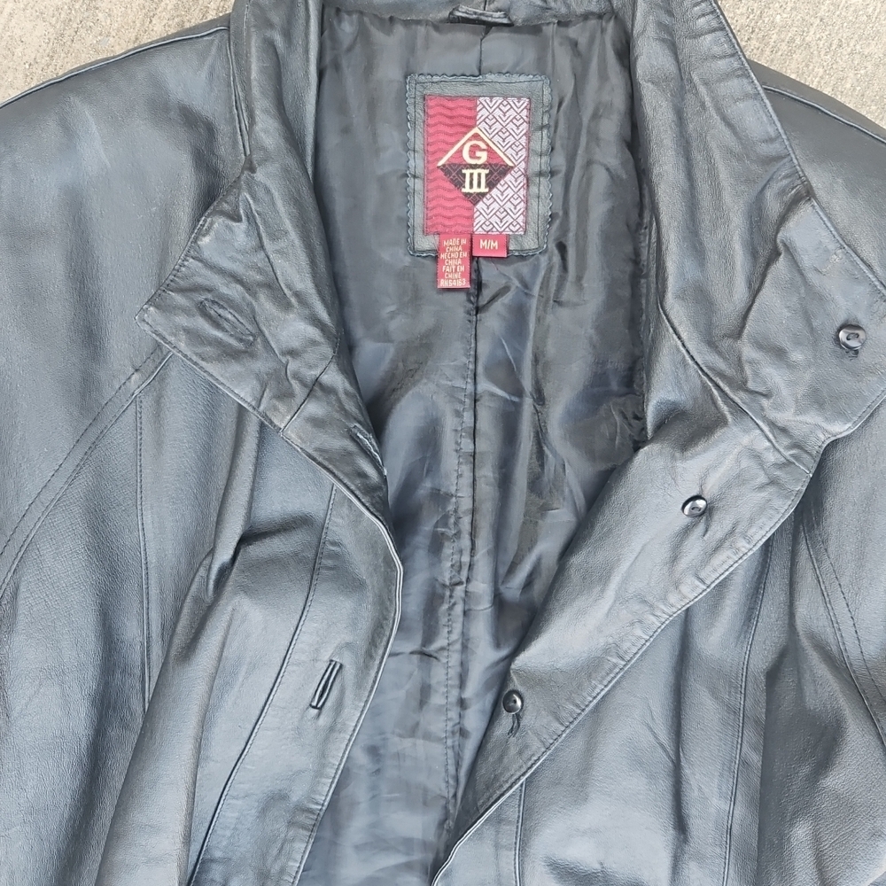 G III Women's Black Leather Jacket - Picture 5 of 16